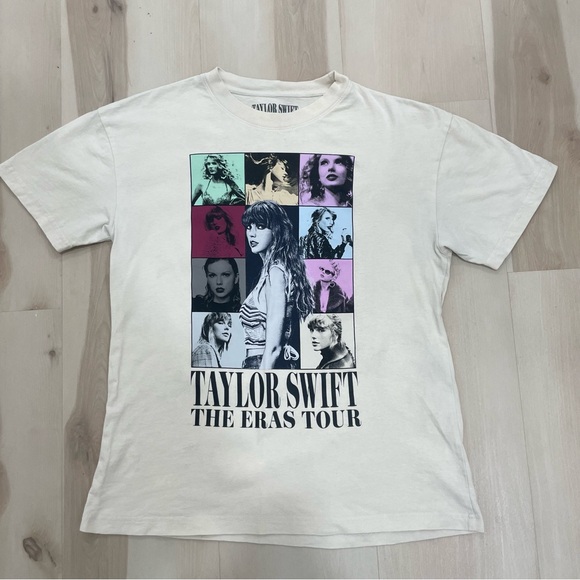 Taylor Swift Tops - Taylor Swift The Eras Tour Medium T-Shirt Cream Beige Color Merch US 2023
